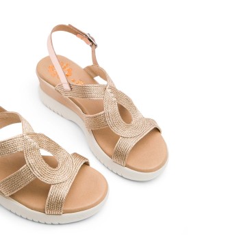 porronet Elisa bronze sandals -Height 5cm- wedge 