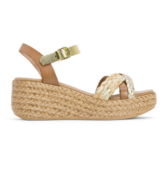 Porronet Gina gold leather sandals