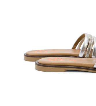 porronet Cleo-sandaler i slv