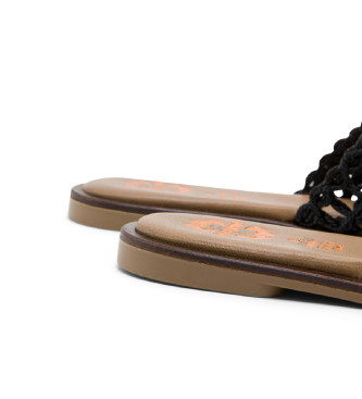 Porronet Cora leather sandals black