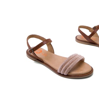 porronet Anah Flat Leather Sandal