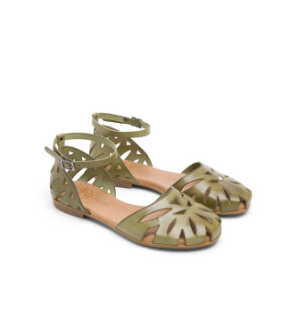 porronet Beth green sandals