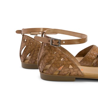 porronet Becca taupe Leather Sandals