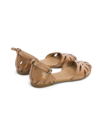 porronet Beth taupe Leather Sandals