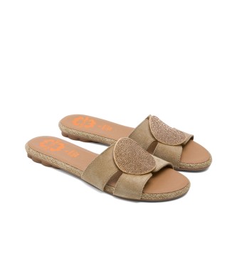porronet Adele beige leather sandals