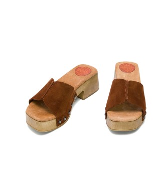 porronet Sandale Niedriger Absatz Leder Rosie -Absatzhhe: 5cm