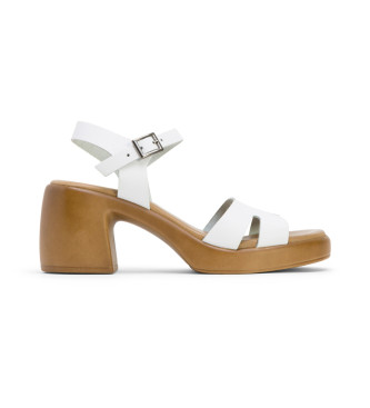 Porronet Sandals Hera white -Height 7cm- heel 