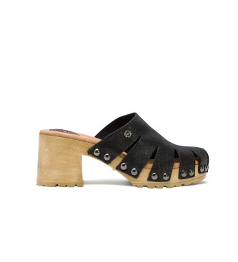 porronet Sandal Medium Heel Black Samira -Hlhjde: 7cm