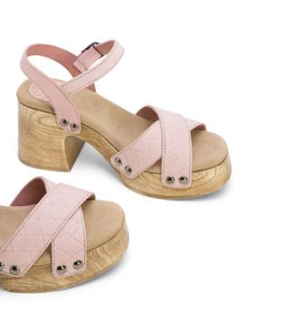 Porronet Mabel pink leather sandals