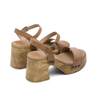 porronet Maxine taupe leather sandals -Heel height 8cm- -Heel height 8cm- -Heel height 8cm- -Heel height 8cm- -Leather sandals Maxine taupe 