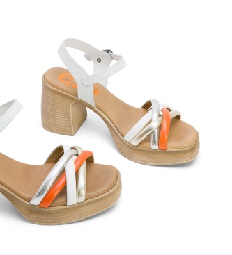 porronet Ibbie white sandals -Height heel 8cm- 