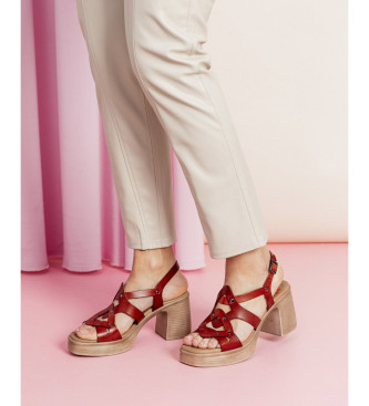 porronet Imala brown sandals -Height 8cm- Heel 
