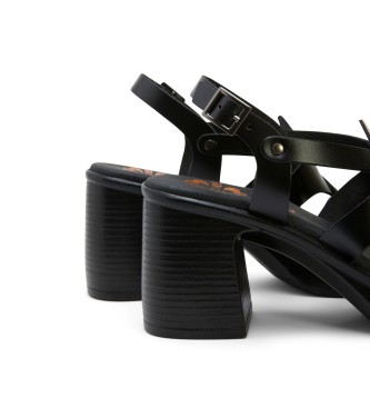 porronet Imala black sandals -Height 8cm- Heel 