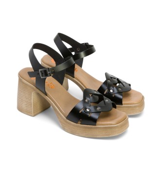 porronet Imena black sandals -Height heel 8cm- 