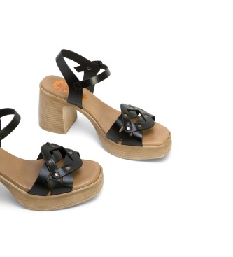 porronet Imena black sandals -Height heel 8cm- 