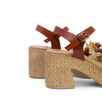 porronet Jillian brune sandaler -Hjde 8 cm- Hl 