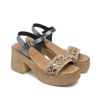 porronet Grey Jeri leather sandals -Heel height 8cm- -Heel height 8cm- -Heel height 8cm- -Heel height 8cm- -Heel height 8cm- 