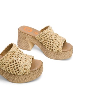 Porronet Judith beige ldersandaler -Hjd klack 8cm- -Hjd klack 8cm- -Hjd klack 8cm- -Hjd klack 8cm- -Hjd klack 8cm- -Hjd klack 8cm- 