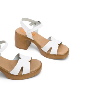 Porronet Sandals Hera white -Height 7cm- heel 