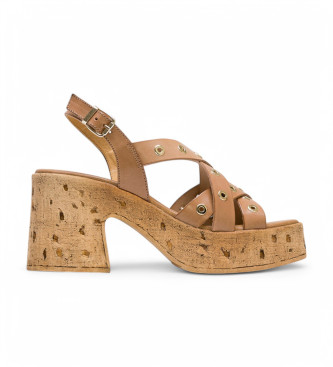 Porronet Sandales en cuir Zoe taupe