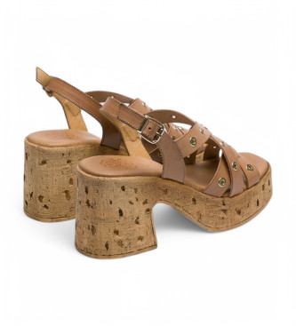 Porronet Sandales en cuir Zoe taupe