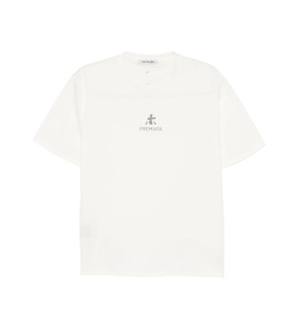 Premiata Camiseta logotipo blanco