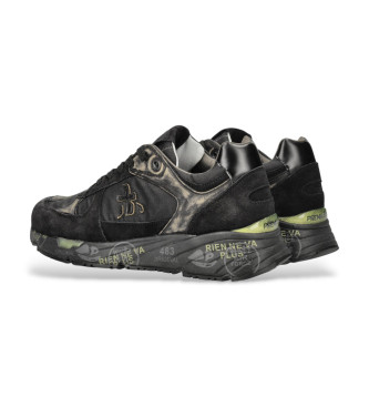 Premiata Mase leren sneakers zwart