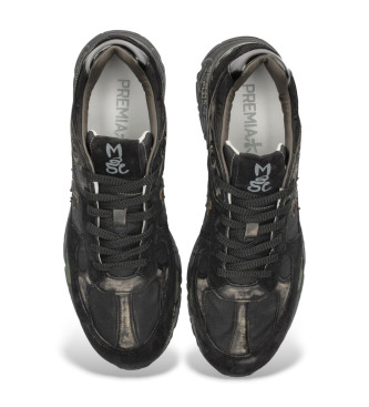 Premiata Mase leren sneakers zwart