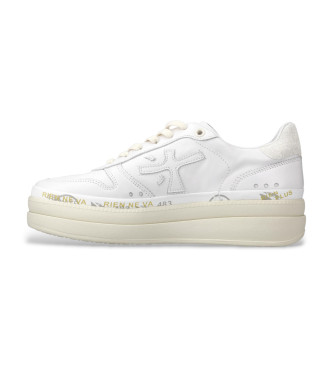 Premiata Micol usnjene superge bele barve