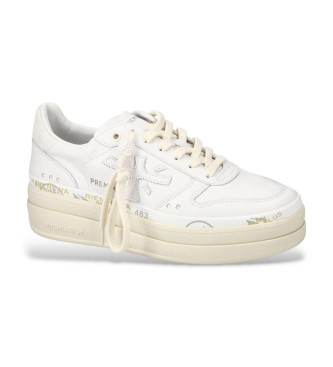 Premiata Micol usnjene superge bele barve