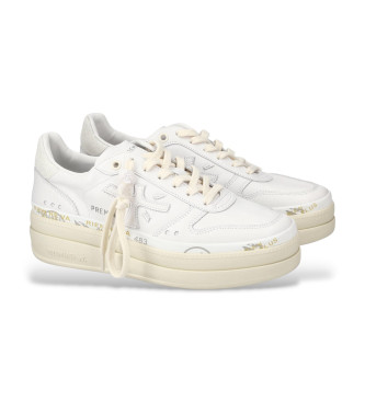 Premiata Micol usnjene superge bele barve