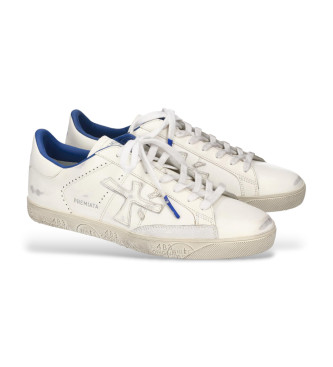 Premiata Steven Leren Sneakers Wit