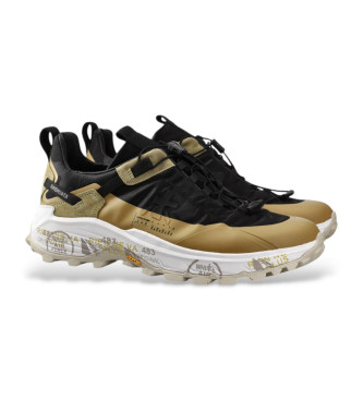 Premiata Sneakers Cross 2.0 in pelle nera, marrone