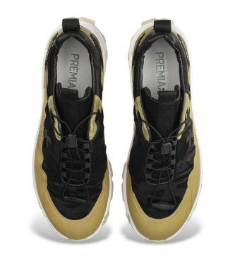 Premiata Sneakers Cross 2.0 in pelle nera, marrone