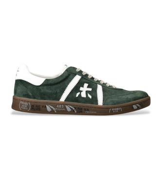 Premiata Bonnie green leather trainers