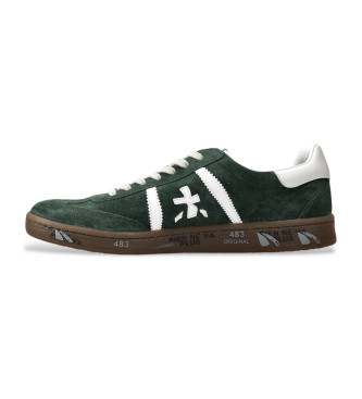 Premiata Bonnie green leather trainers