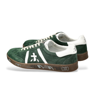 Premiata Bonnie green leather trainers