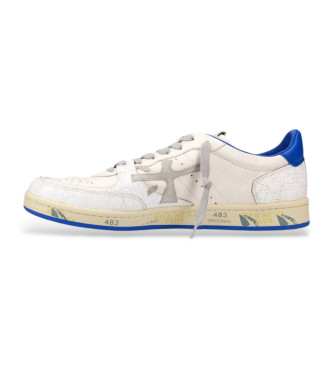 Premiata Leren schoenen Bskt Clay Var 6779 wit, blauw