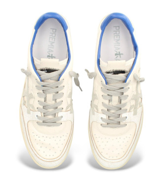 Premiata Leather shoes Bskt Clay Var 6779 white, blue