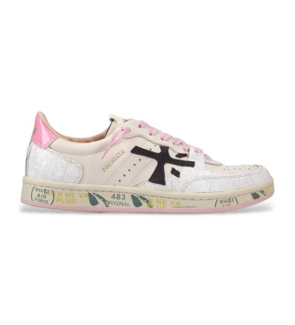 Premiata Sneakers in pelle beige e rosa Bskt Clayd Var 6783