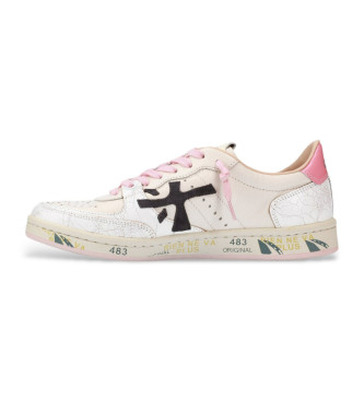 Premiata Sneakers in pelle beige e rosa Bskt Clayd Var 6783