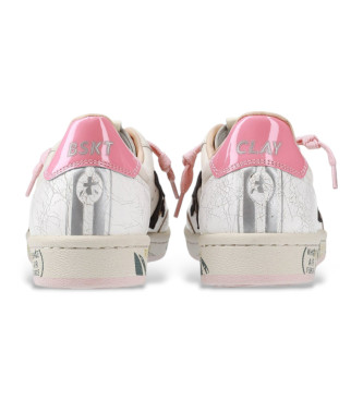 Premiata Sneakers in pelle beige e rosa Bskt Clayd Var 6783