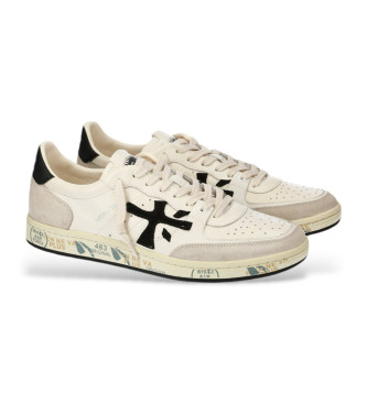 Premiata Bsktclay leather trainers white