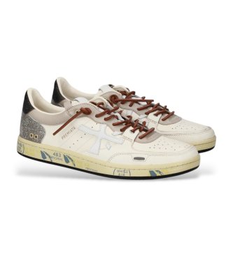 Premiata Baskets en cuir Bsktclay blanc