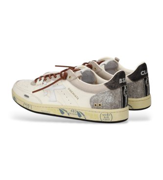 Premiata Baskets en cuir Bsktclay blanc