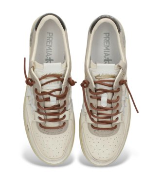 Premiata Baskets en cuir Bsktclay blanc
