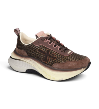 Premiata Tênis de Couro Hill marrom