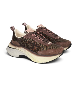 Premiata Tênis de Couro Hill marrom