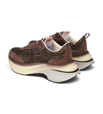 Premiata Tênis de Couro Hill marrom