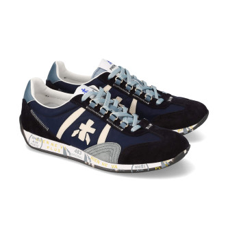 Premiata Jackyx marinbl trningsskor i lder